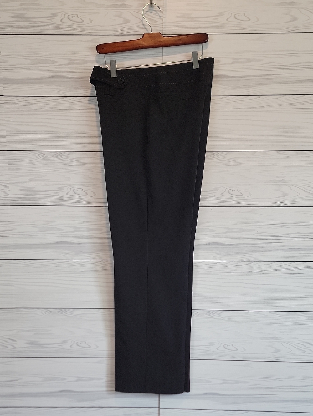 Larry Levine Black Straight Leg Dress Pants - Black Womens Size 12